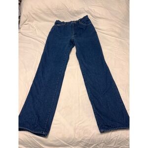 L.L. Bean Vintage Flannel Lined Jeans Womens 16 Medium Wash Straight Leg USA